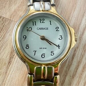 Carriage by Timex ladies two toned dress watch NEW BATTERY